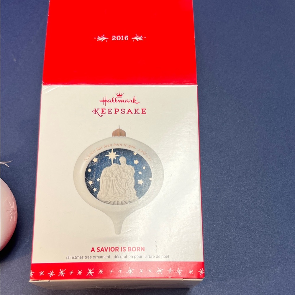 Hallmark Keepsake Ornament - Navy and White Nativity